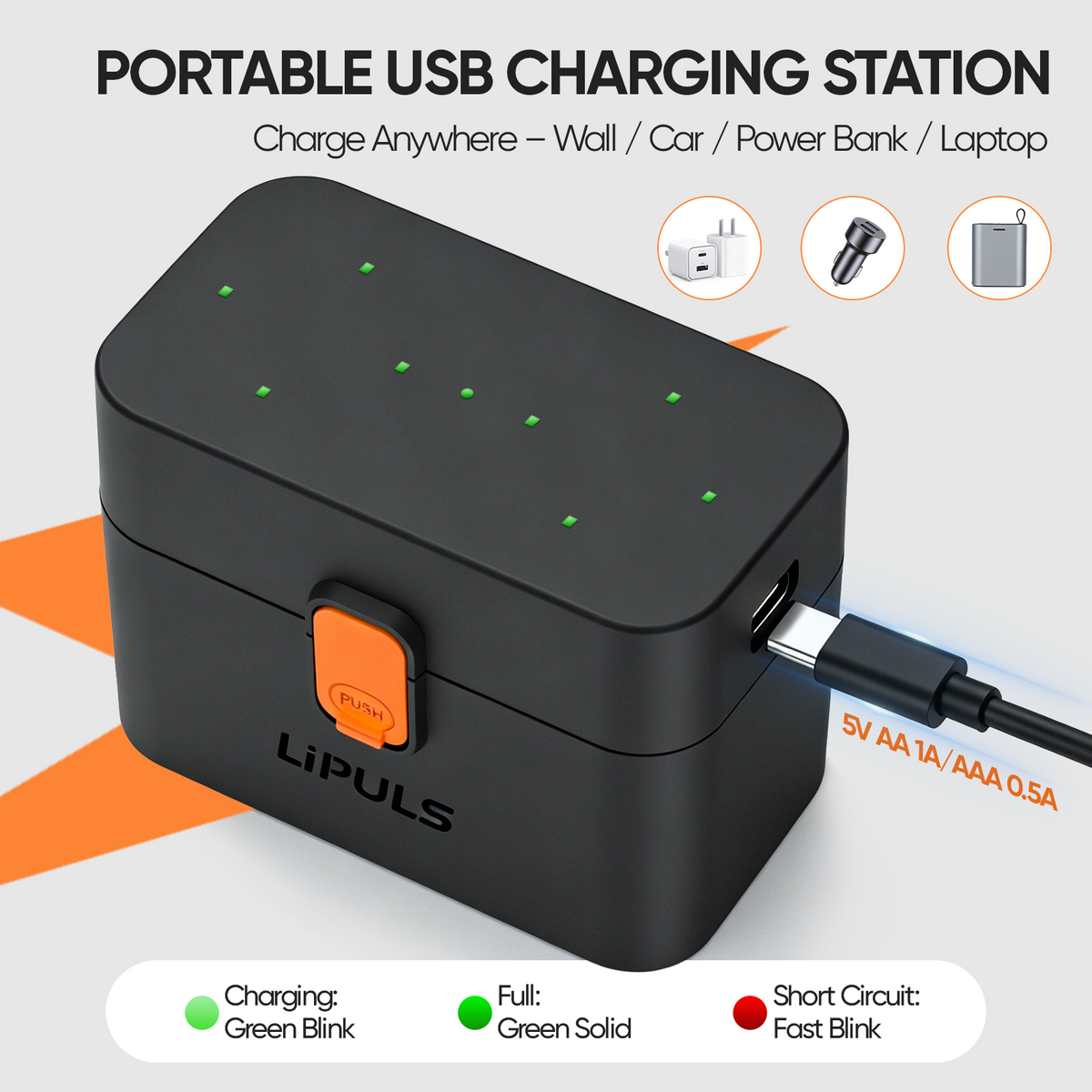 Rechargeable AA AAA Lithium Batteries with Smart Charger, 12 Pack 8 AA & 4 AAA with AAA Adapter, 1.5V Constant Output, 3600mWh/1100mWh High Capacity, Integrated Charging Storage Case for Xbox Controller, Smart Lock, VR Headset & Home Devices