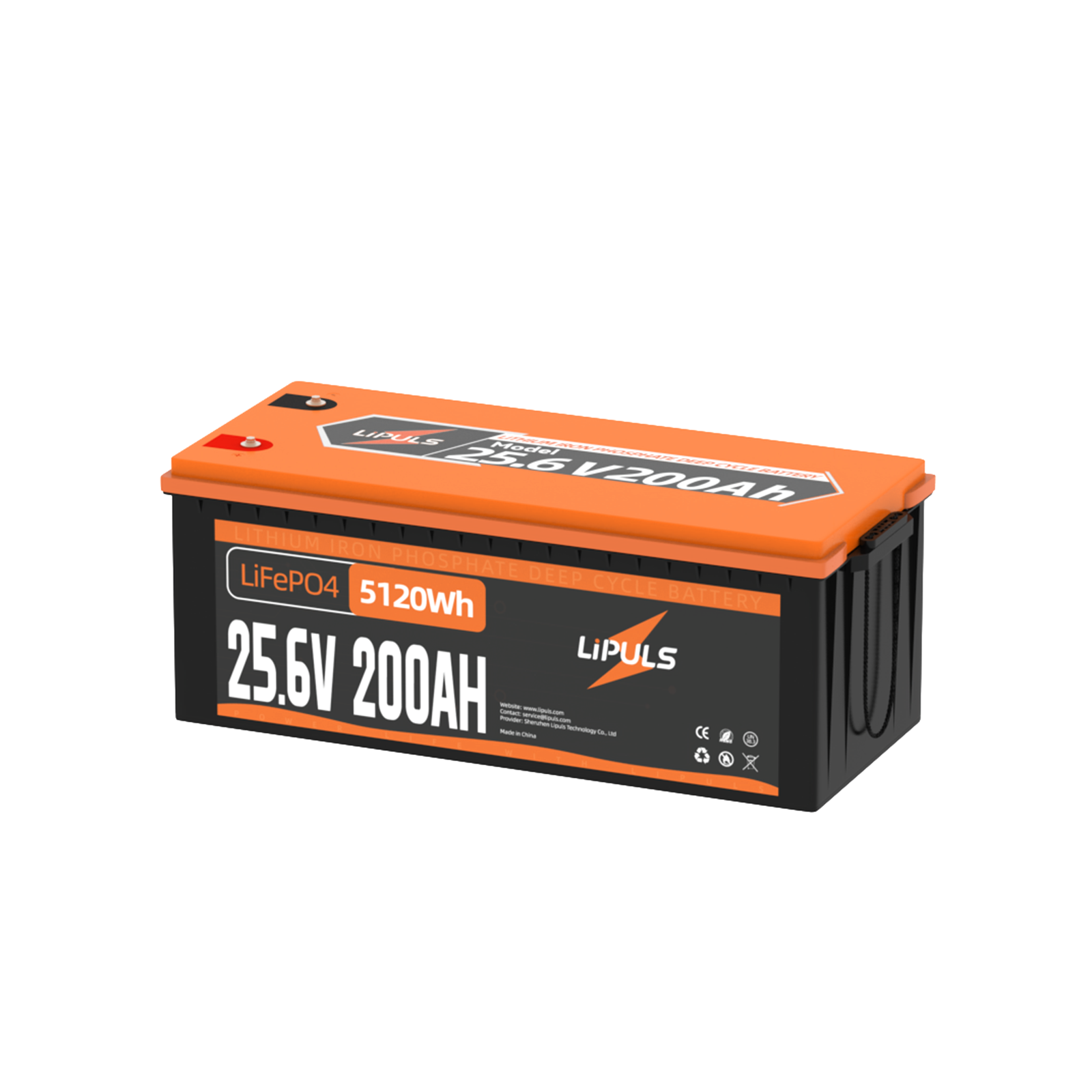 LiPULS 24V 200Ah LiFePO4 Lithium Battery, 100A BMS, 5120Wh