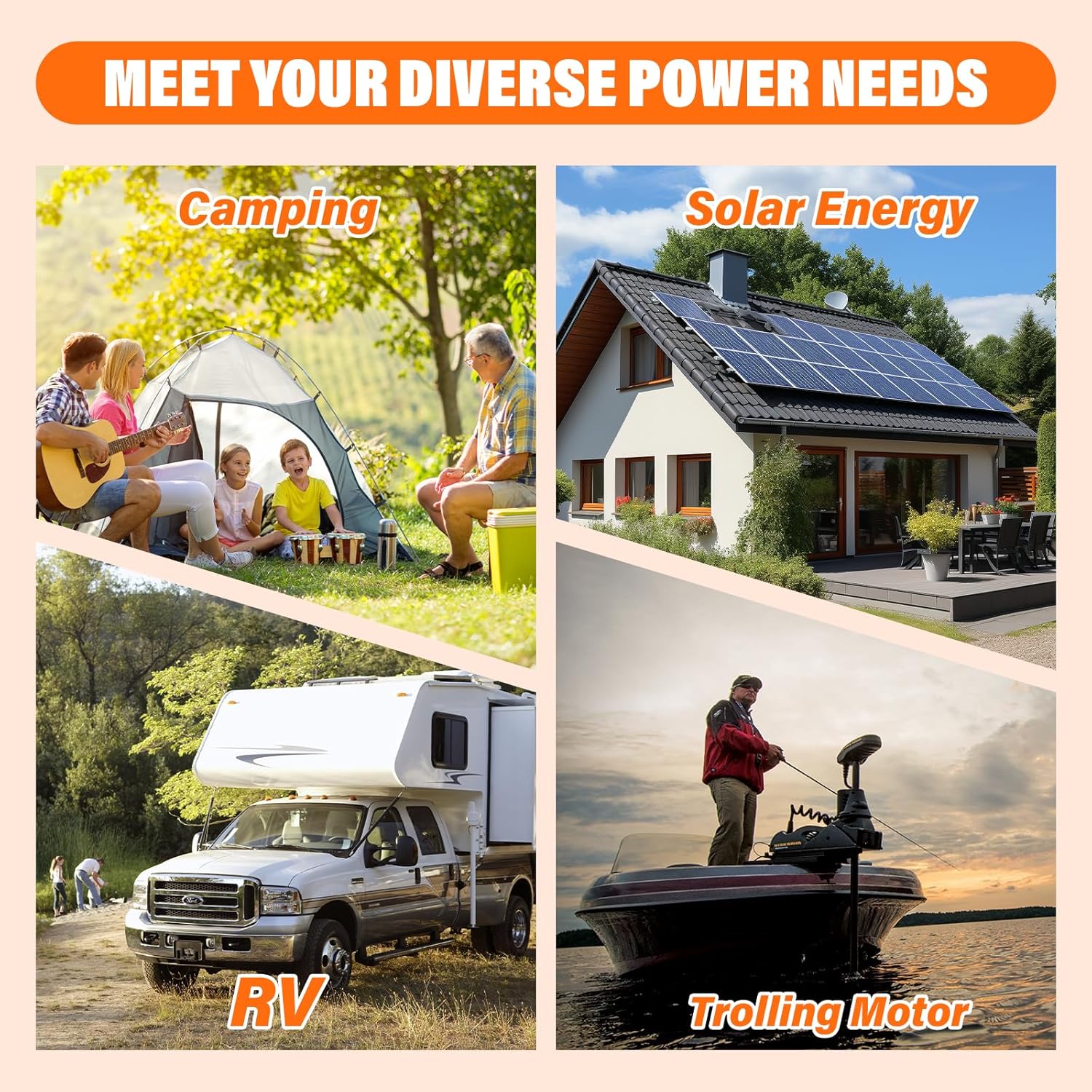 12V 280Ah LiFePO4 Lithium Battery, with Bluetooth & Low Temperature Cut-Off, Built-in 200A BMS, Max.3584Wh Energy, Up to 15000 Cycles, Perfect for Trolling Motor, RV, Camping, Solar System