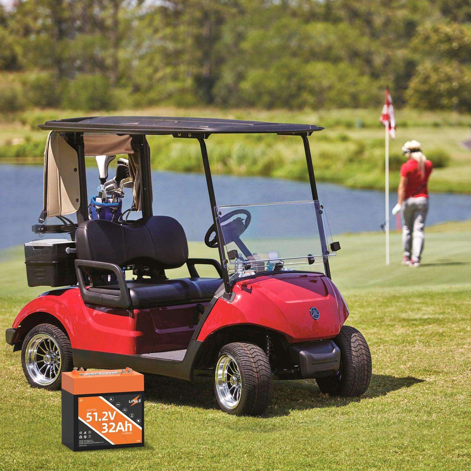 LiPULS 48V (51.2V) 32Ah Golf Carts LiFePO4 Battery, Built-in 60A BMS, 1638.4Wh Energy - LiPULS